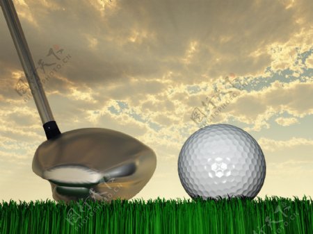 高尔夫球背景素材图片