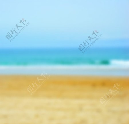 蓝天大海沙滩唯美背景