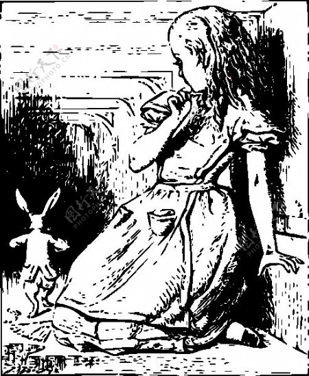 爱丽丝和兔子的剪辑艺术