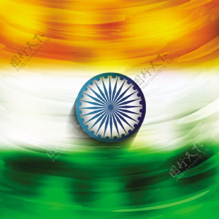 闪亮的印度国旗设计