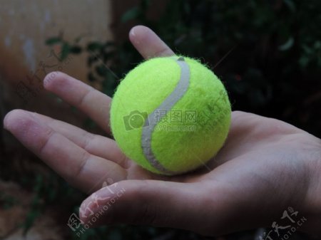 人手里的网球