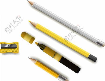 矢量铅笔削笔刀