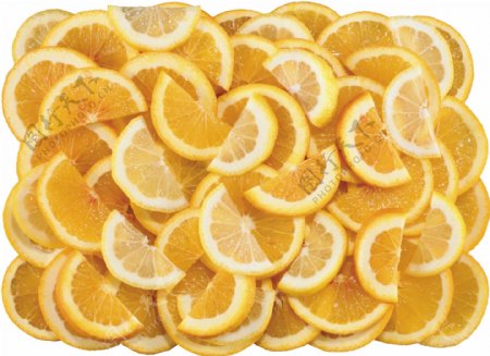 切成片的黄色柠檬图片
