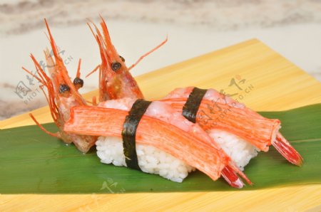 大崎甘虾寿司图片