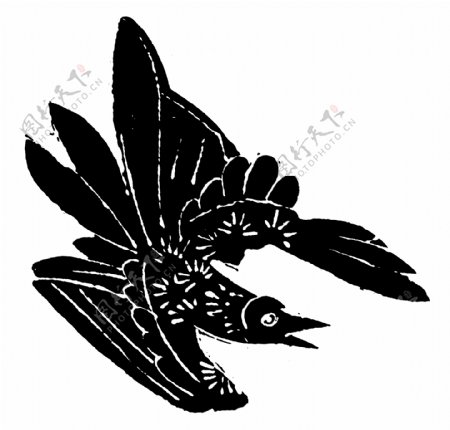 花鸟图案元明时代图案中国传统图案127
