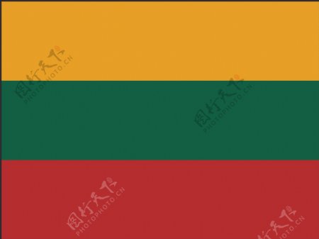 矢量立陶宛国旗