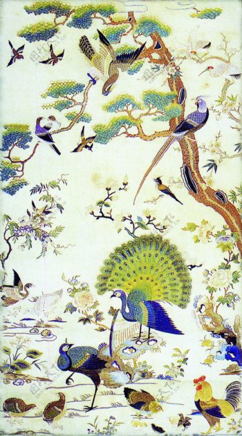 古代插图鸟语花香075