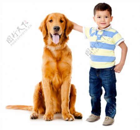 小男孩和狗