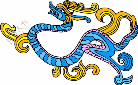 龙纹吉祥图案中国传统图案0013