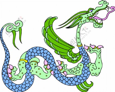 龙纹吉祥图案中国传统图案0066