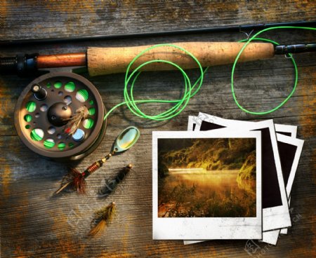 渔具摄影图片