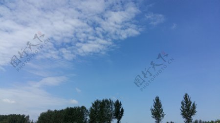 高清蓝色天空背景图片