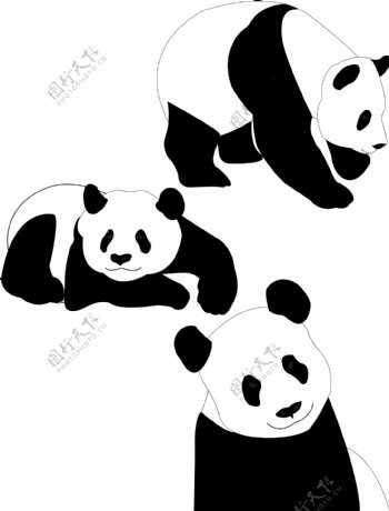熊猫免费矢量