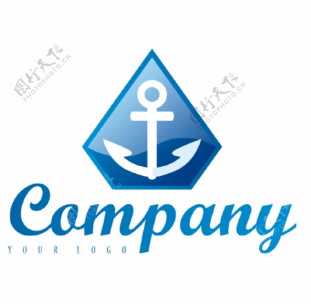 船锚航海logo设计