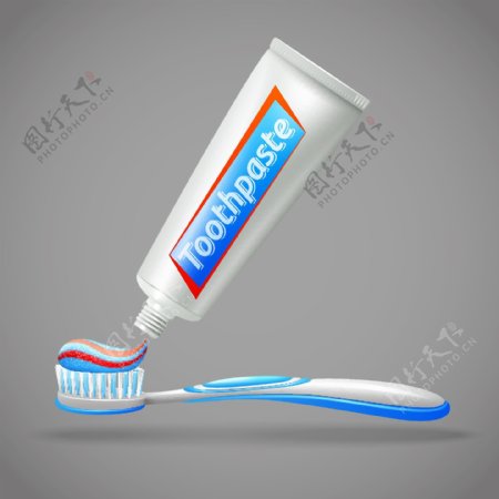 牙膏和牙刷