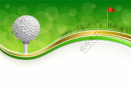 高尔夫球海报背景图片