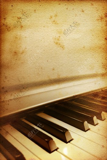 复古背景钢琴