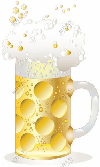 矢量啤酒杯设计图片
