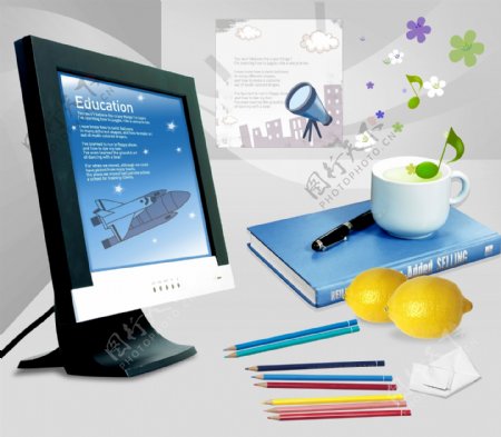 桌面书签2009年最新设计分层素材PSD格式0060