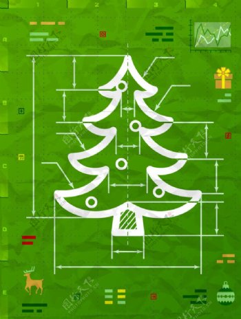 创意圣诞树信息图