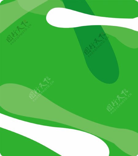 矢量简单绿色曲线背景设计插图