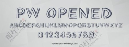 pwopened字体