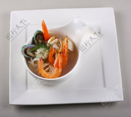 海鲜蛤蜊汤图片