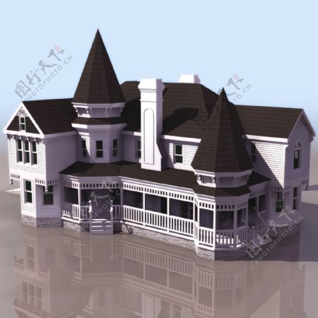 3D国外别墅模型