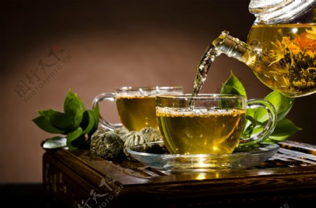 绿茶与花茶图片