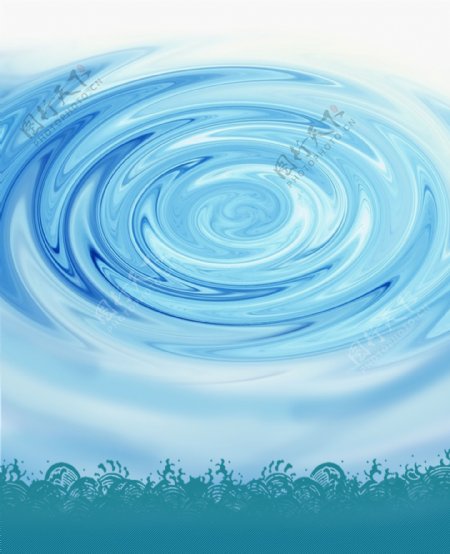 清新蓝色水纹背景图
