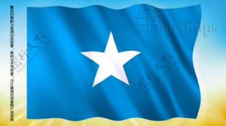 动态前景旗帜飘扬172索马里国旗
