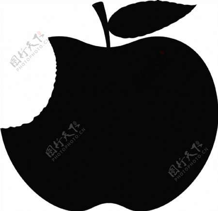 黑色形状的苹果