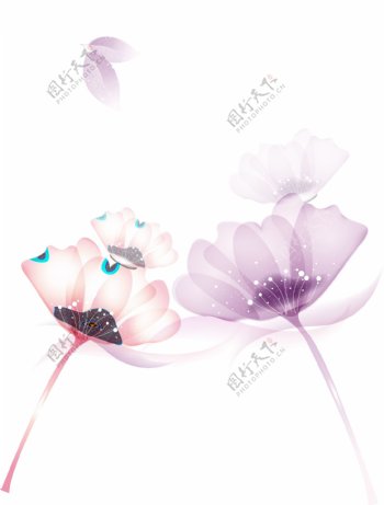 矢量手绘商业插画花朵装饰图案设计元素素材