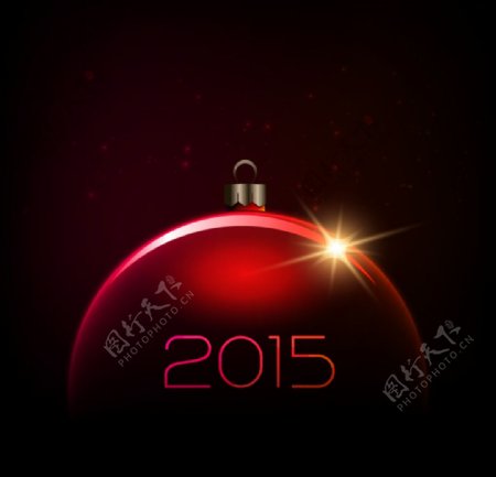 2015红色圣诞吊球