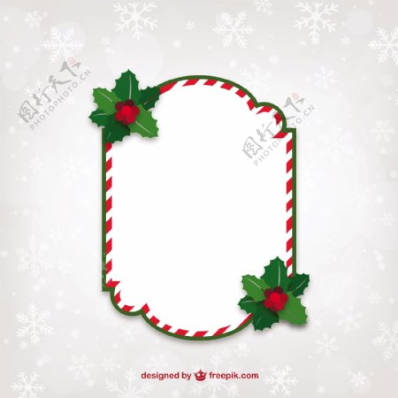红色和白色圣诞框