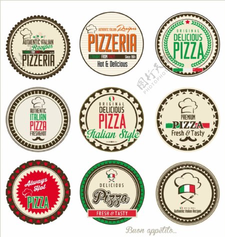 意大利披萨标签