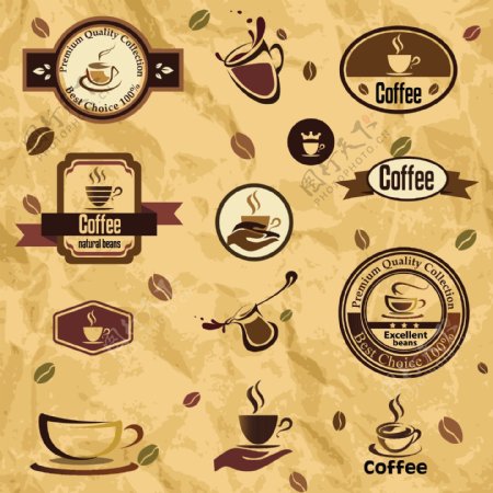 咖啡餐饮图标设计