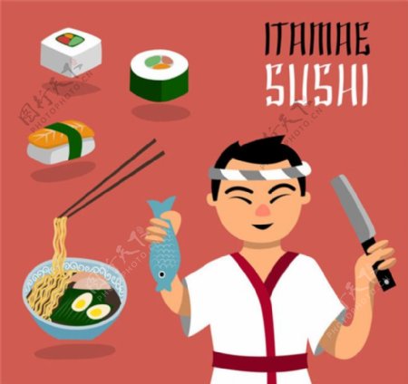 日本厨师与日本料理