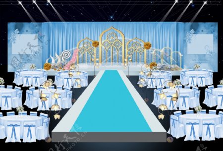 蓝色婚礼主舞台