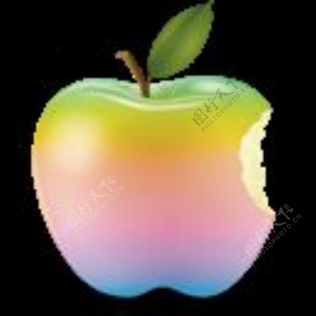 8个彩色苹果PNG图标