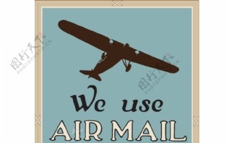 nixvex我们用航空邮件免费矢量