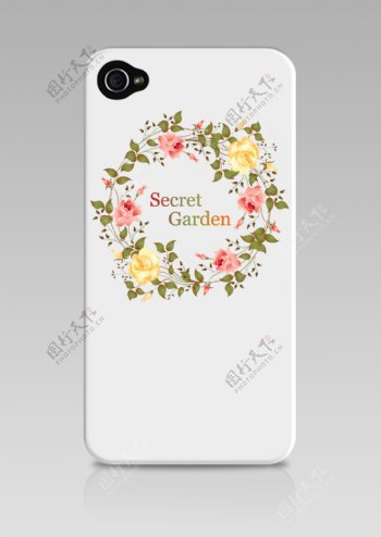 iPhone手机壳花纹花园韩版