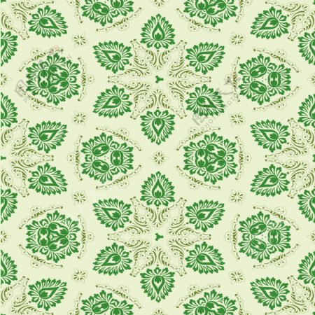 绿色花纹装饰背景图案