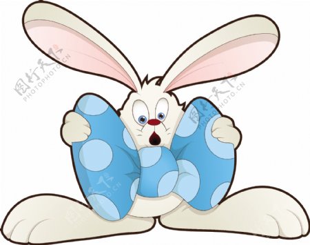 复活节兔子的卡通人物