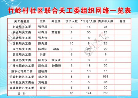 关工委网络表