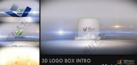 三维箱子Logo演绎动画AE模板