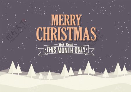 免费的圣诞背景插图与排版