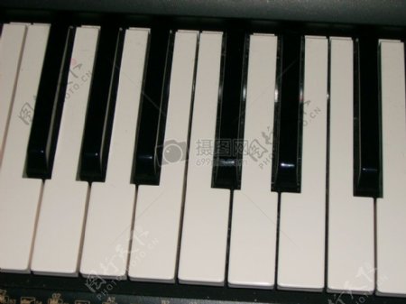 钢琴上的黑白键