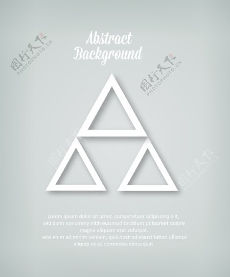 三角立体海报