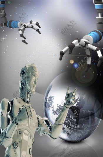 未来机器人工机器世界掌管地球未来城市